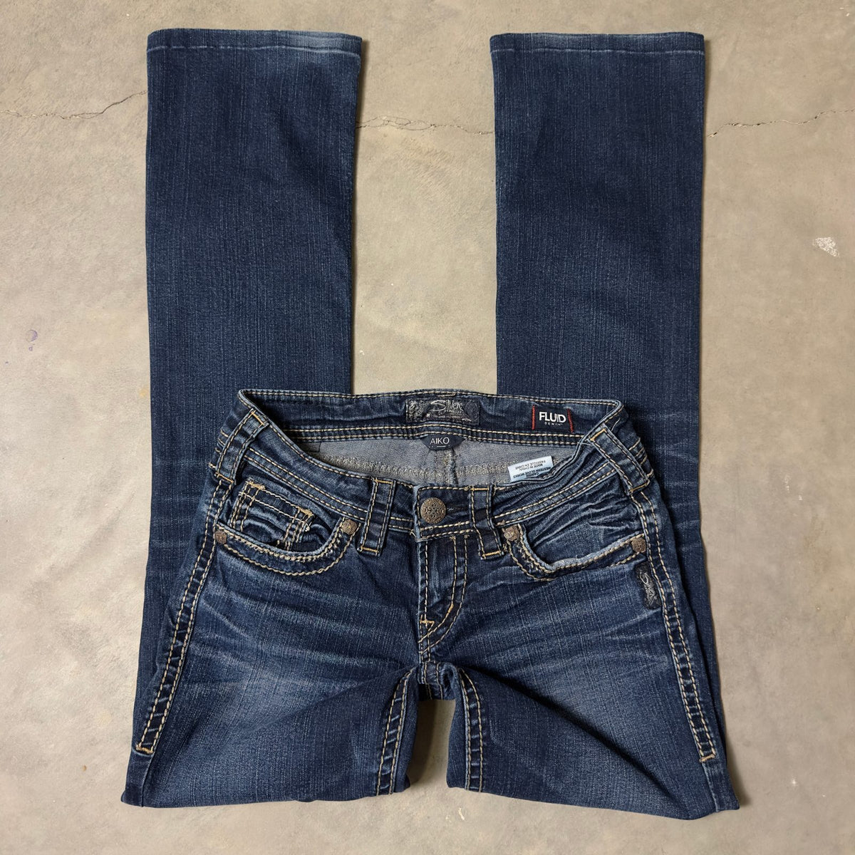 Silver Jeans Aiko Slim Bootcut Womens 26x33 Dark Wash