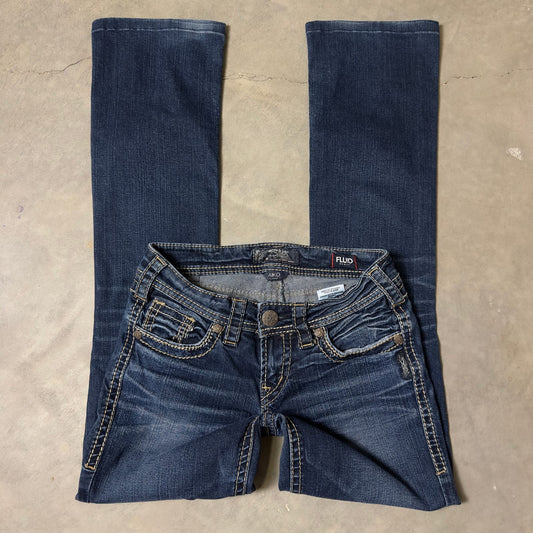 Silver Jeans Aiko Slim Bootcut Womens 26x33 Dark Wash