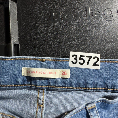 Levi's 314 Shaping Straight Jeans Womens 26x32 Blue