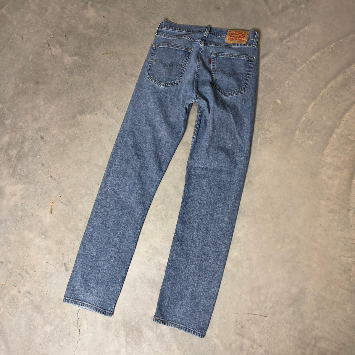 Levis 505 Regular Fit Straight Leg Jeans Mens 32x34 Blue