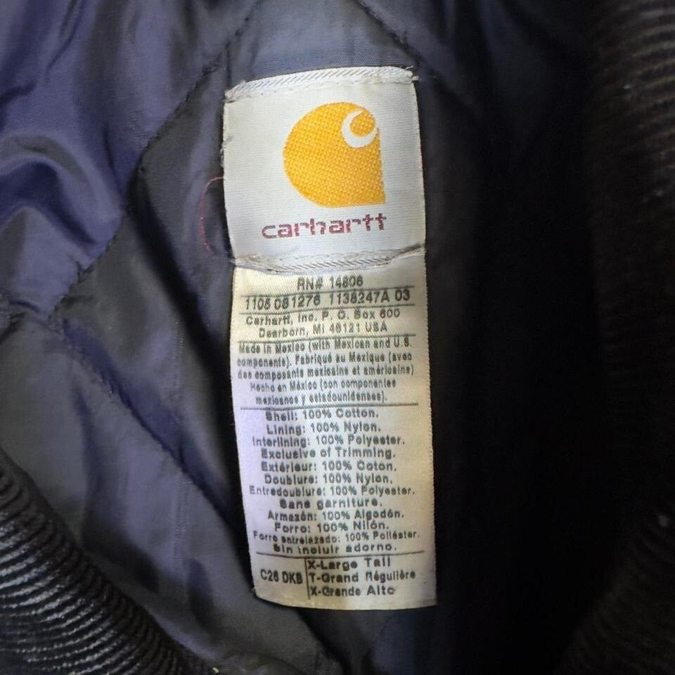 Vintage Carhartt Jacket Mens XL Tall Brown Workwear Insulted
