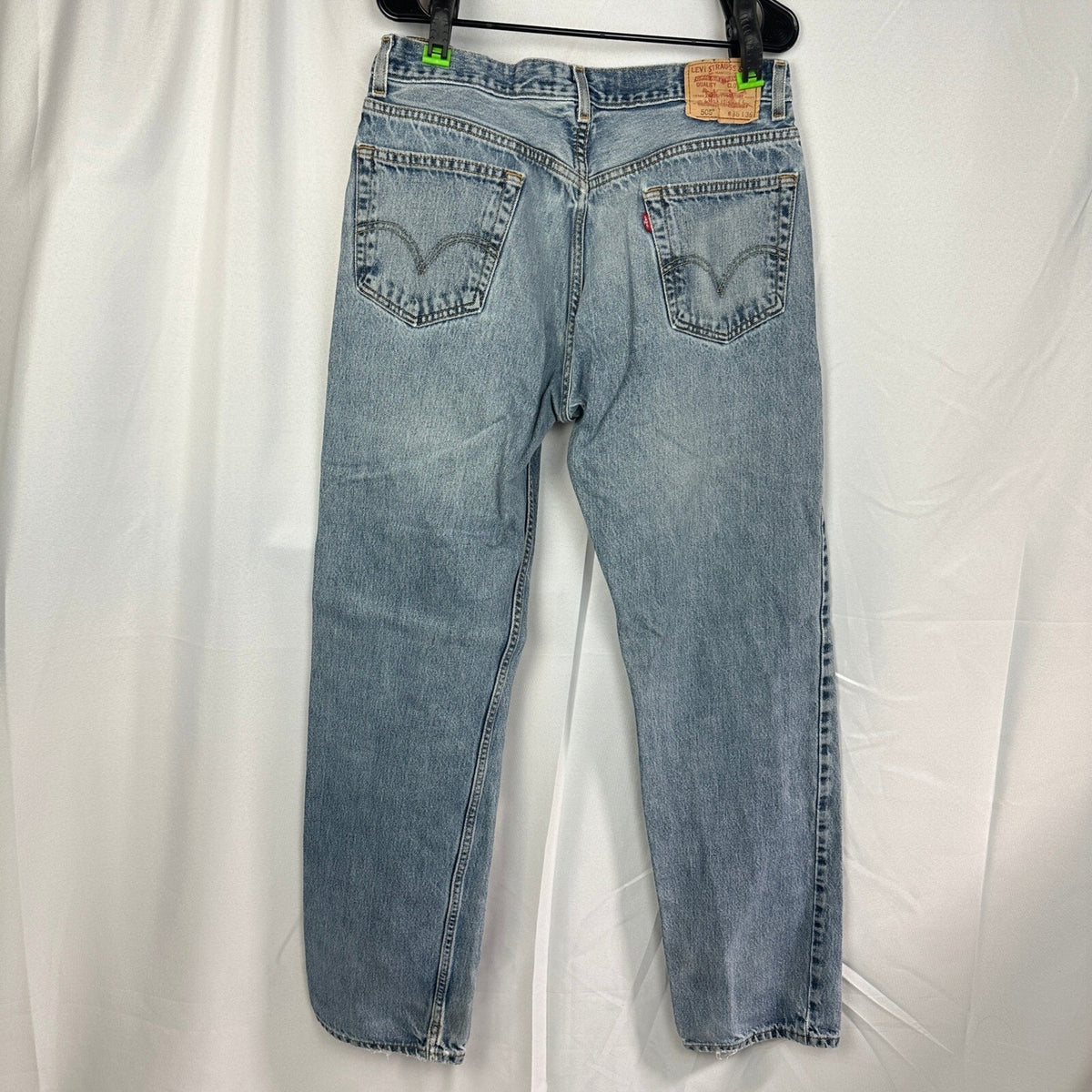 Levi's 505 Regular Fit Jeans Mens 36x36 Light Wash Baggy