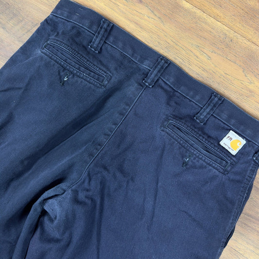 Carhartt FR Flame Resistant Work Pants Mens 36x28 Navy Blue
