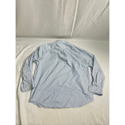 Eddie Bauer Men's Large Blue White Stripe Button Down Shirt
