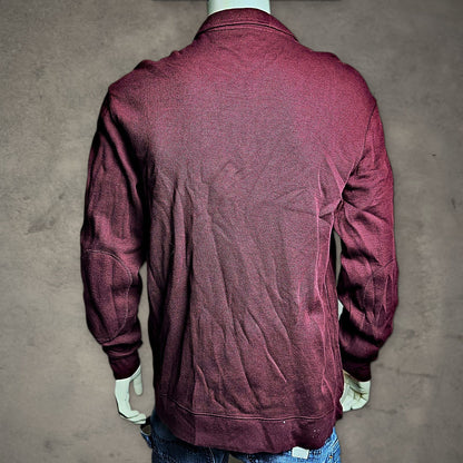 Carhartt Quarter Zip Sweatshirt Mens L Burgundy Workwear