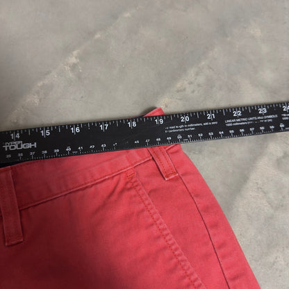 Nautica The Deck Short Mens 40 Red Cotton Chino Baggy Preppy