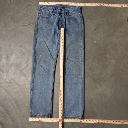 Levi's 505 Straight Jeans Mens 30x29 Medium Blue Classic