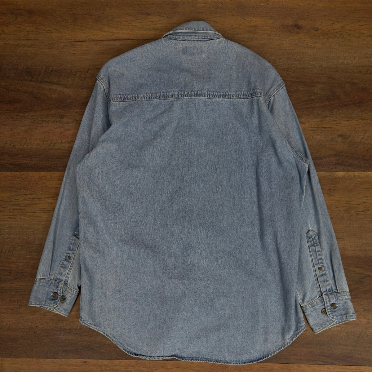 Vintage Three Rivers Mens M Denim Button Down Shirt Y2K
