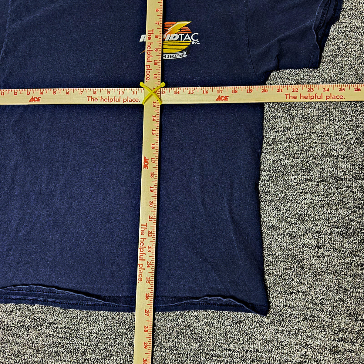 Port & Company Rapid Tac Tee Mens L Navy Graphic Workwear