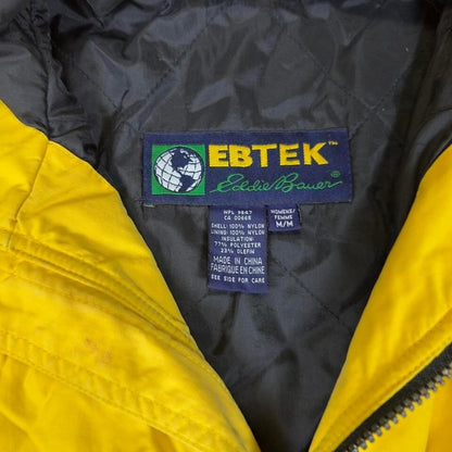 EBTEK Jacket Womens M Yellow Insulated Hooded Outdoor Winter Parka