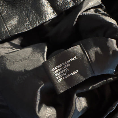 East 5th Leather Jacket Womens Large Black Moto Grunge Minimalist Streetwear