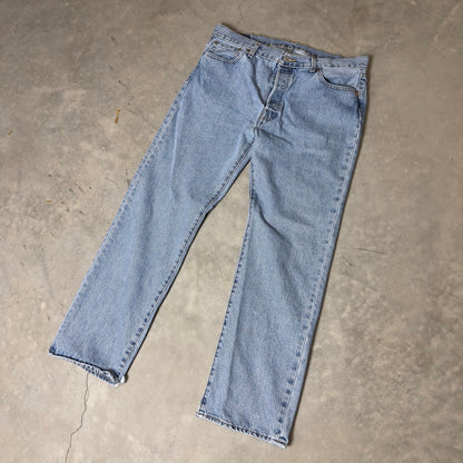 Levi's 501 Original Fit Jeans Mens 36x30 Light Blue