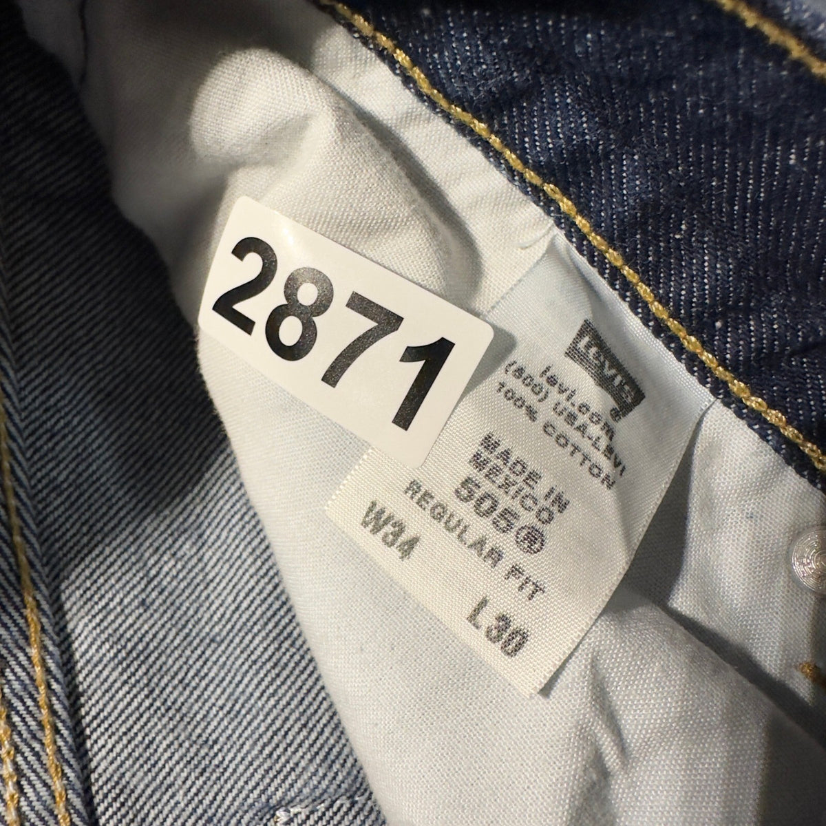 Levi's 505 Regular Fit Jeans Mens 34x30 Dark Wash Blue
