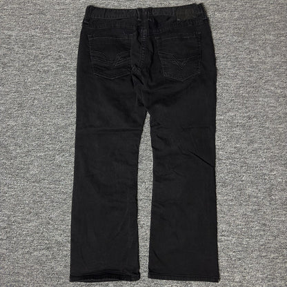 BKE Carter Mens Jeans 34S Black Wash Straight Classic Y2K