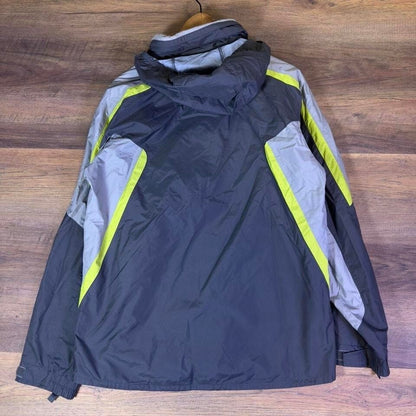 Columbia Youth Interchange Jacket 18/20 Black Gray Winter Coat