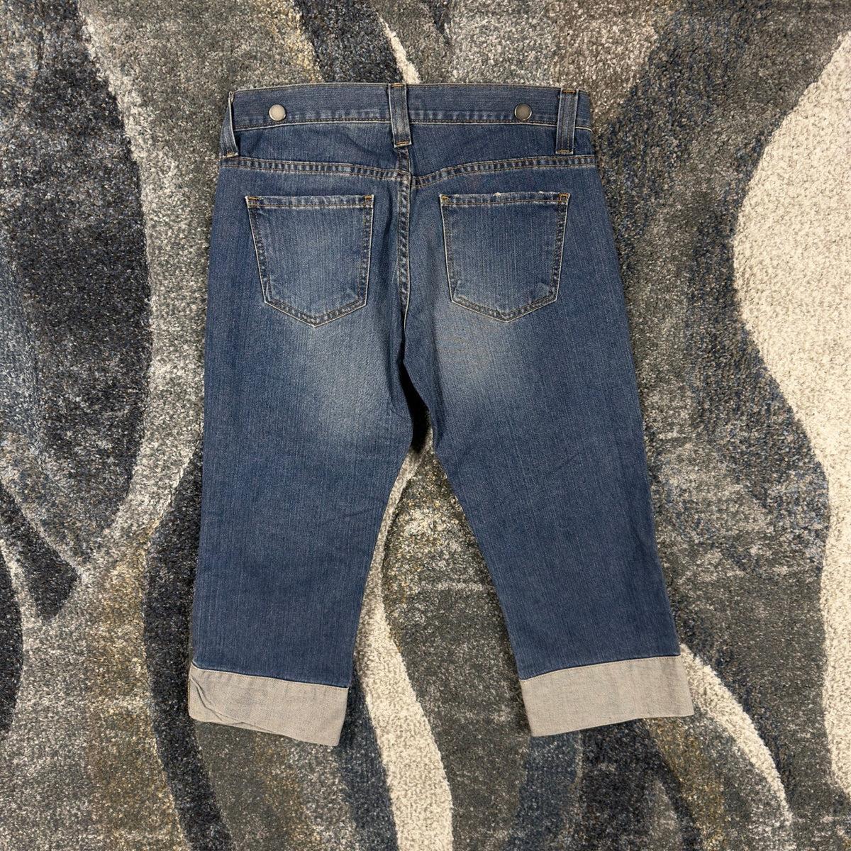 Y2K Old Navy Low Rise Capri Jeans Womens 6 Medium Wash Blue