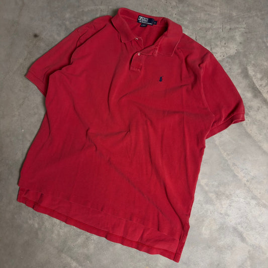 Polo Ralph Lauren Red Polo Mens L Cotton