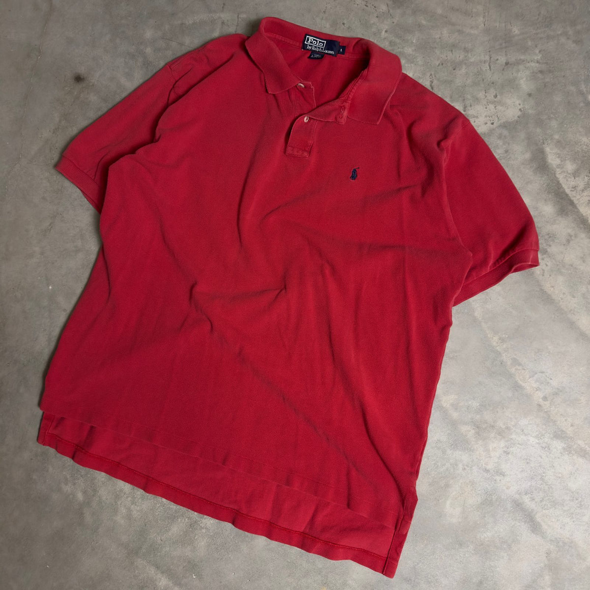Polo Ralph Lauren Red Polo Mens L Cotton