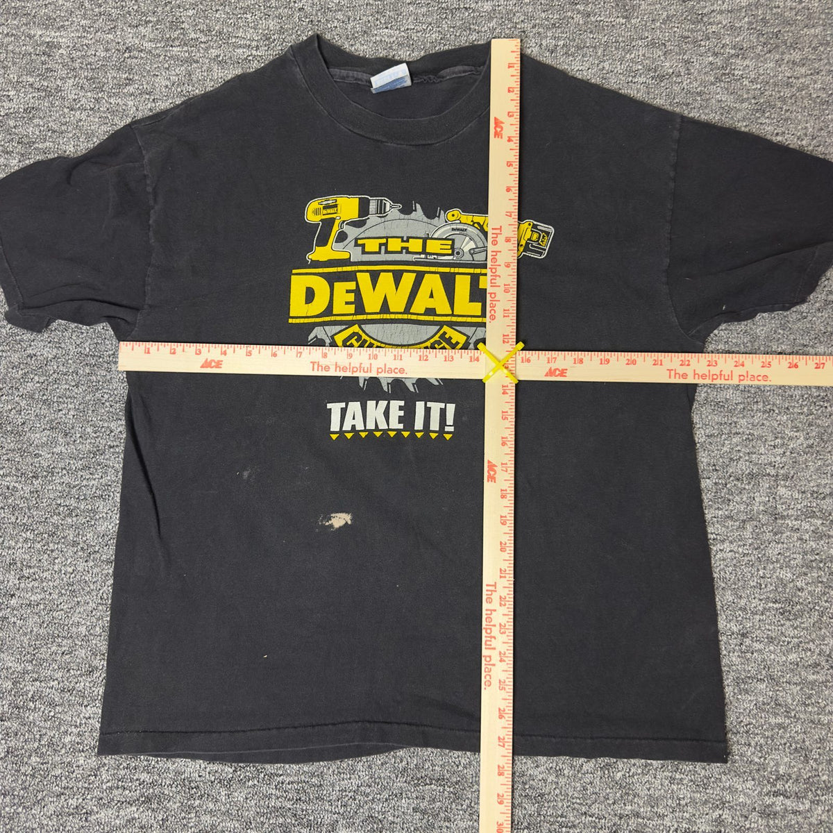 Vintage Hanes DeWalt Challenge Tee XL Black Workwear