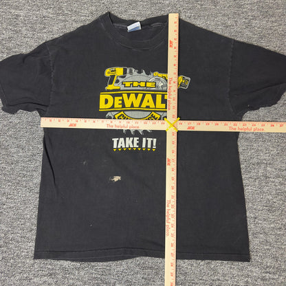 Vintage Hanes DeWalt Challenge Tee XL Black Workwear
