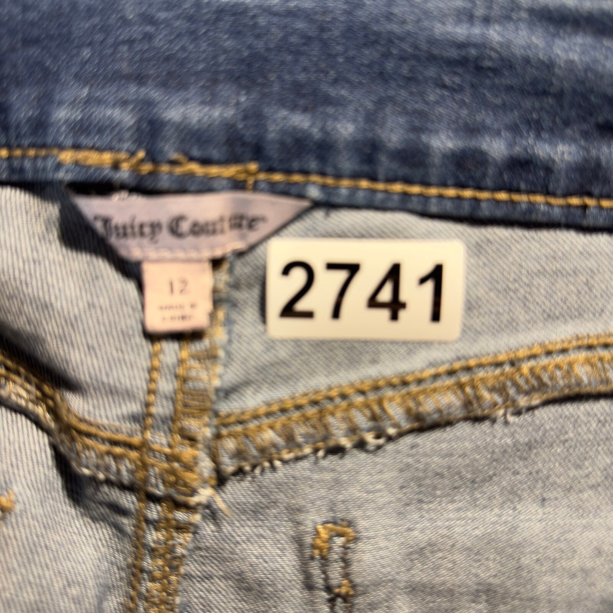 Juicy Couture Straight Leg Jeans Womens 12 Blue Cuffed
