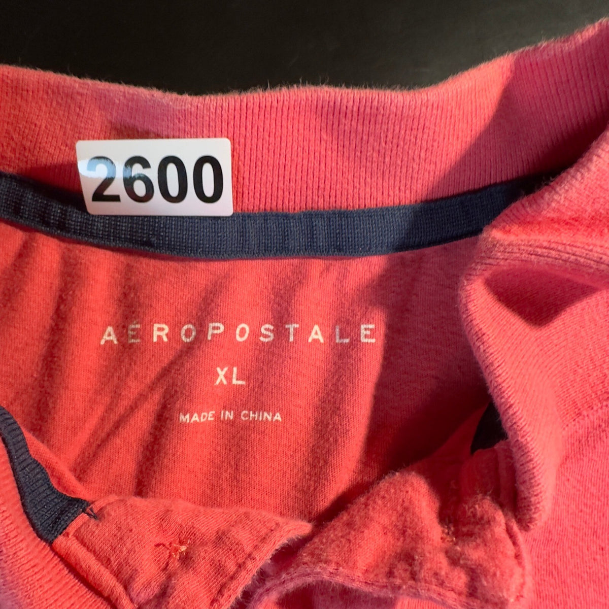 Aeropostale Polo Mens XL Coral Pink Aero NYC Short Sleeve