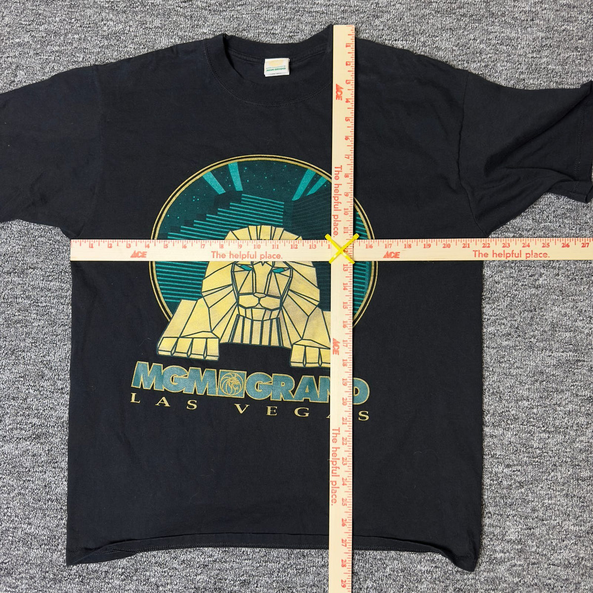 Vintage 1993 MGM Grand Las Vegas Lion Tee Large Black Casino