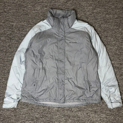 Columbia Jacket Womens XL Gray Light Blue Gorpcore
