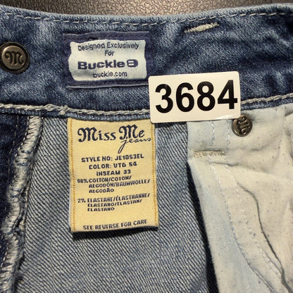 Miss Me Easy Boot Jeans Womens 29 Embroidered