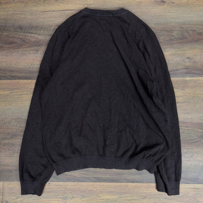 Vintage Y2K Eddie Bauer V-Neck Sweater Mens XL Tall Brown