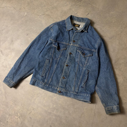Vintage Alexi Denim Trucker Jacket Mens Medium Blue 90s Streetwear Retro Casual