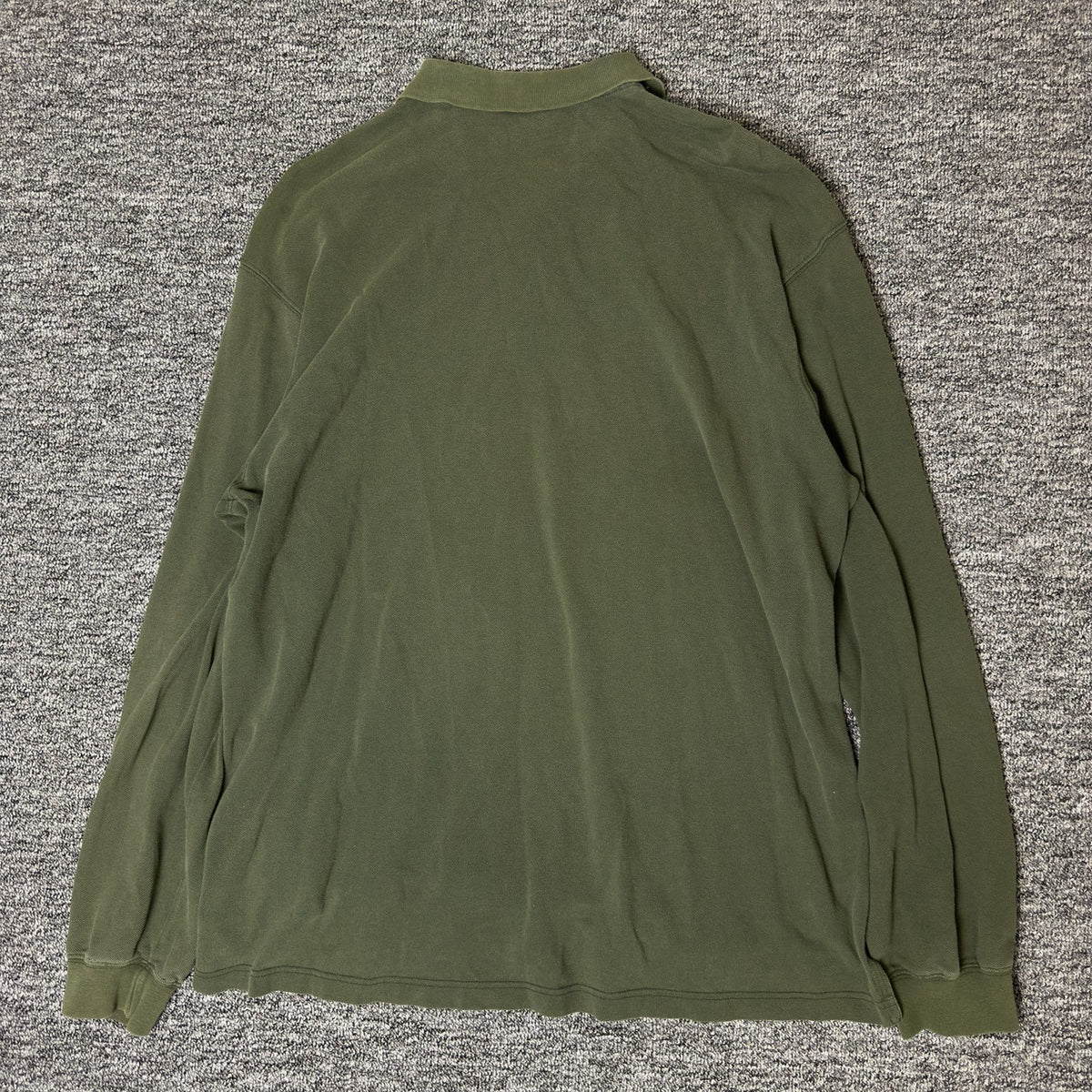 Eddie Bauer Long Sleeve Polo Mens XL Tall Olive Green
