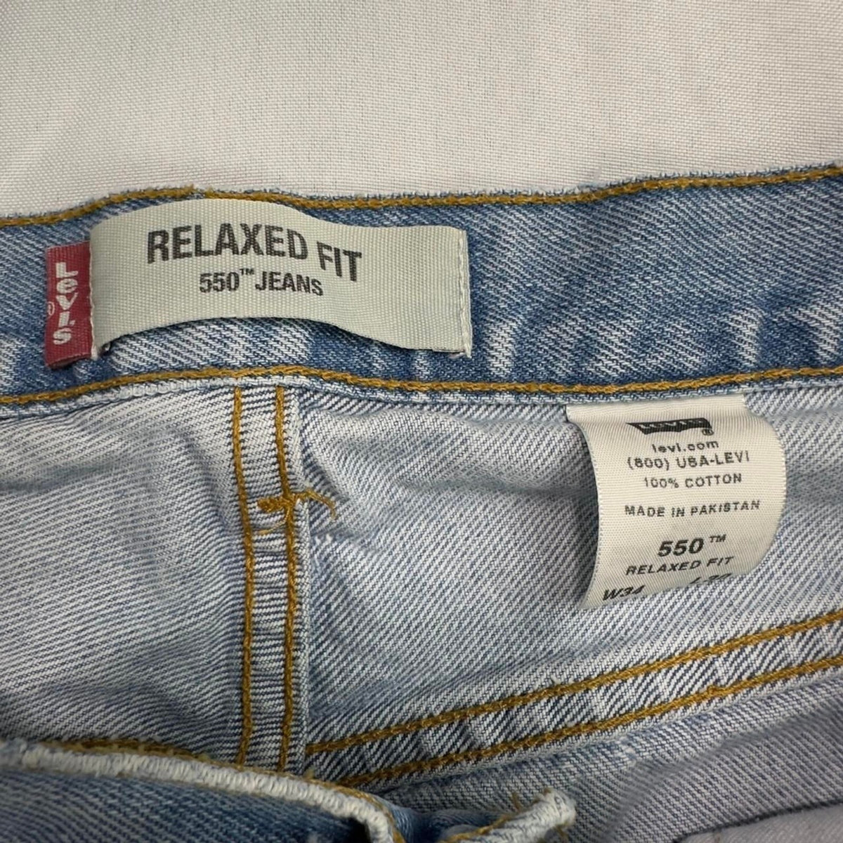 Vintage Levi's 550 Relaxed Fit Mens W34 L30 Blue Jeans