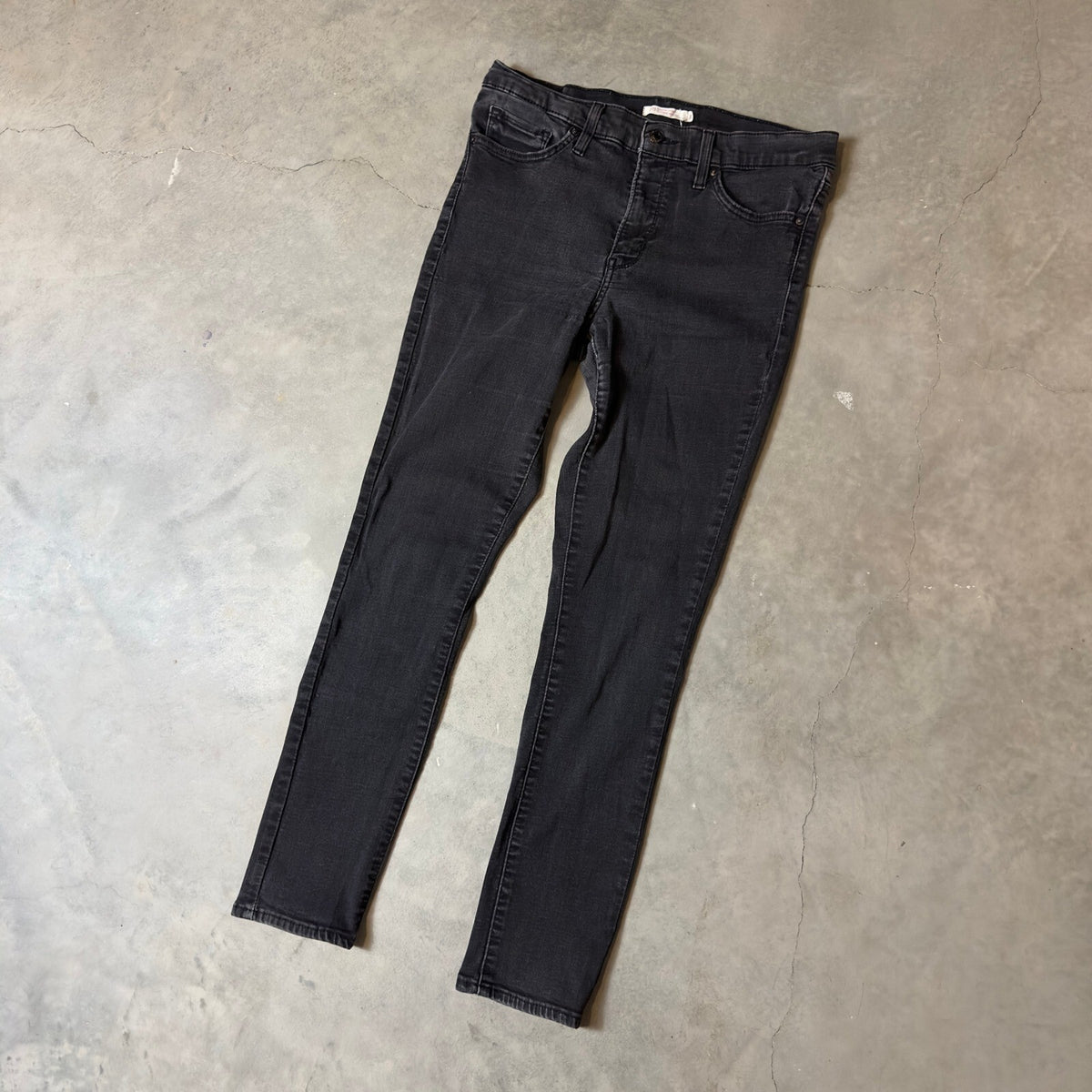Levi's 711 Skinny Jeans Womens 31x30 Charcoal Gray Stretch