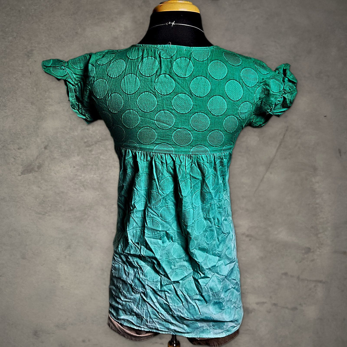 Romeo & Juliet Couture Babydoll Top Womens M Ombre Green