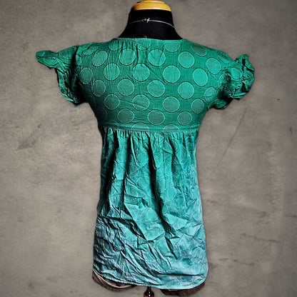 Romeo & Juliet Couture Babydoll Top Womens M Ombre Green