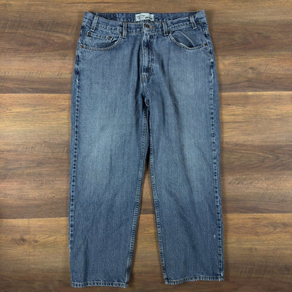Levis Signiture Baggy Mens Jeans 36x28 Medium Wash Blue Y2K