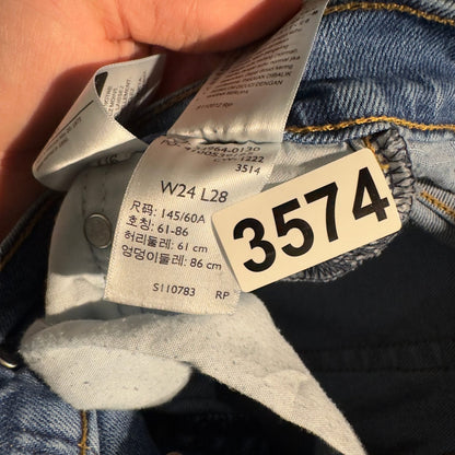 Levi's Wedgie Straight Jeans Womens 24x28 Blue
