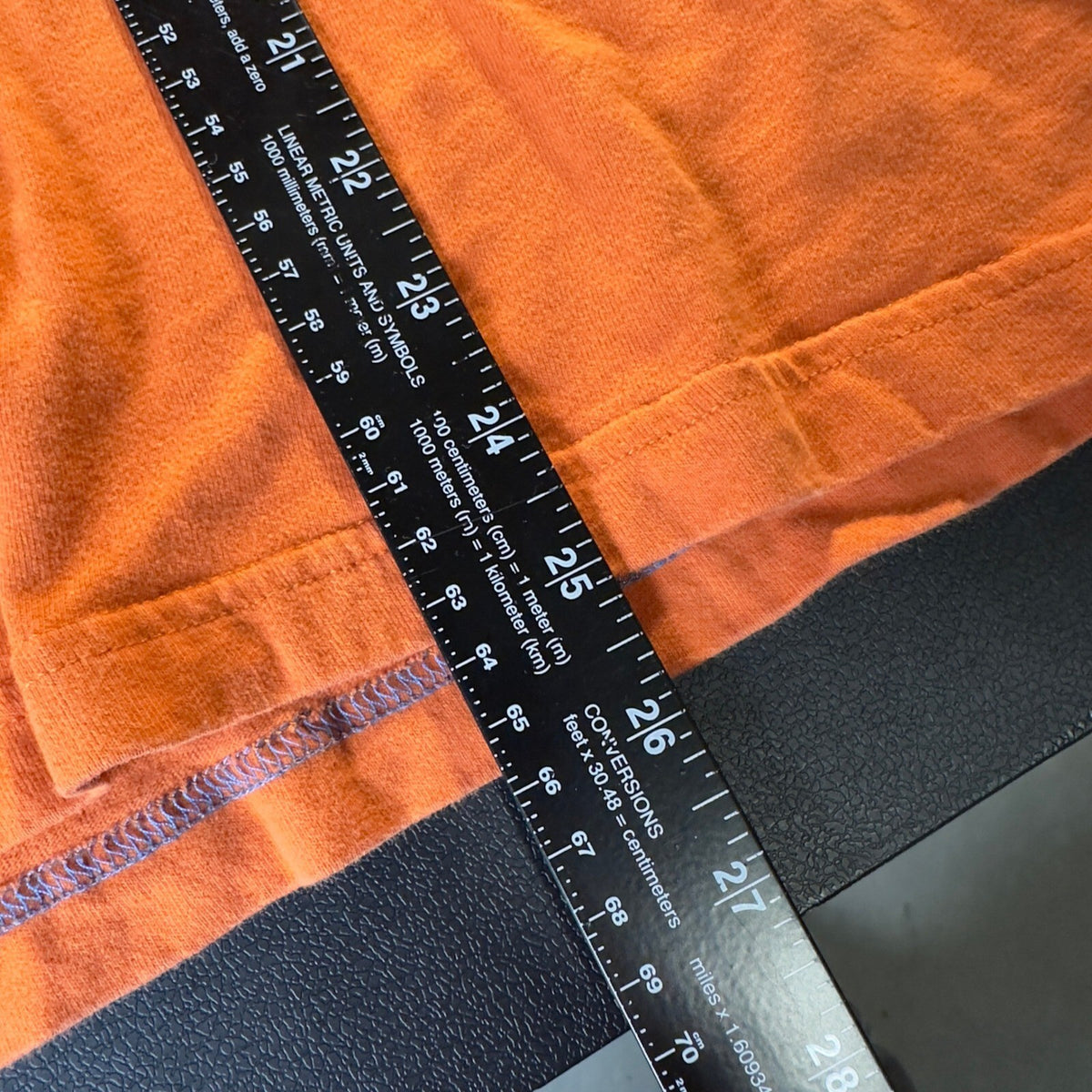 Arizona Jean Company Henley Shirt Mens L Orange Short Sleeve