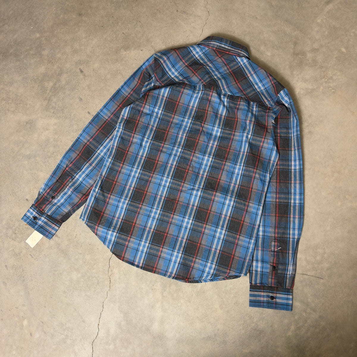 NWT Zoo York Plaid Flannel Button Down Shirt Mens M Blue Y2K