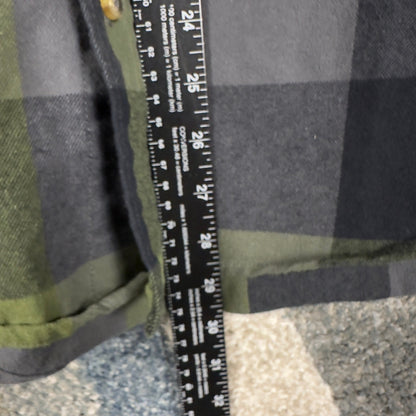 Hallstatt Buffalo Plaid Flannel Shirt Mens L Green Black