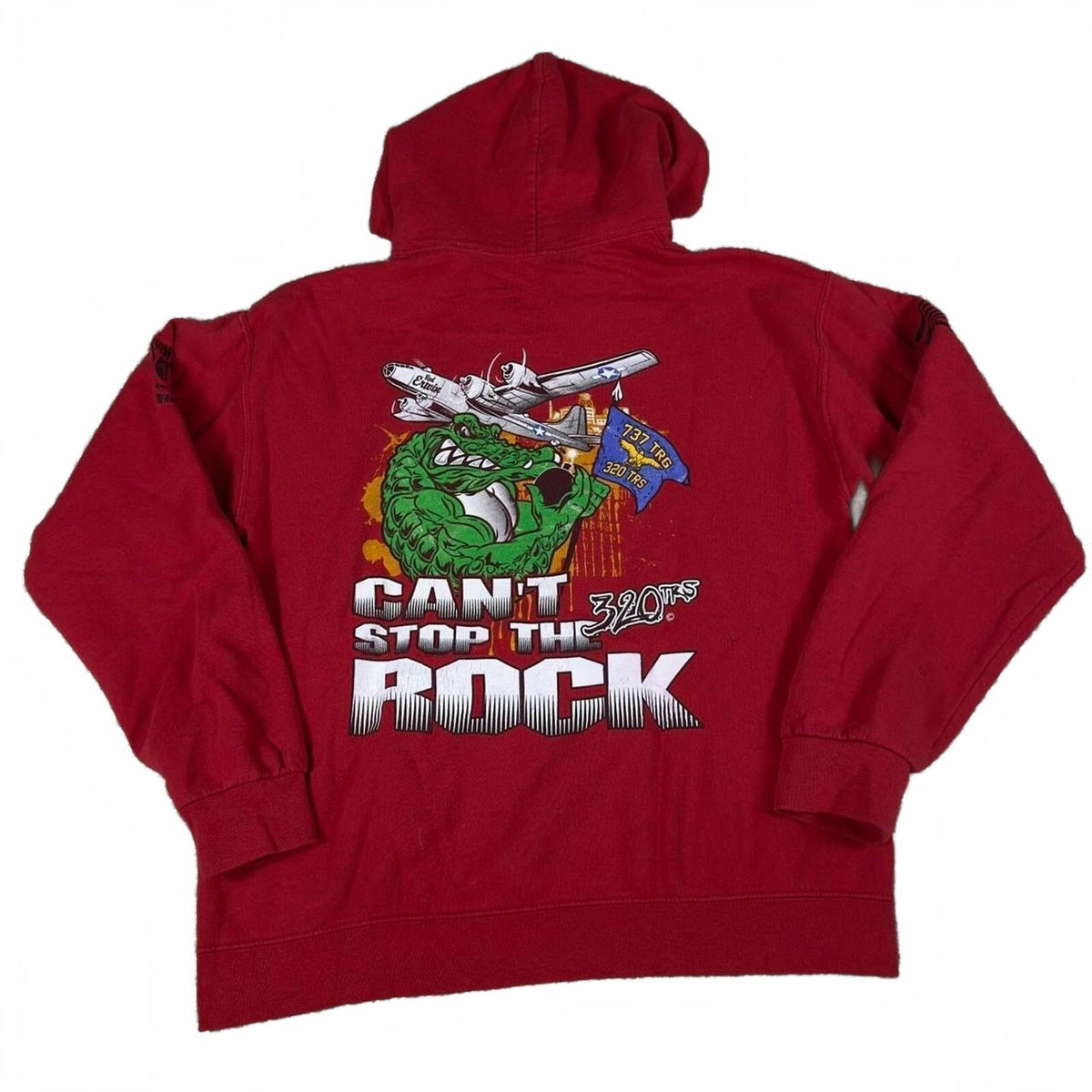 Air Force 320th TRS Hoodie Mens M Red Gator Plane Graphic