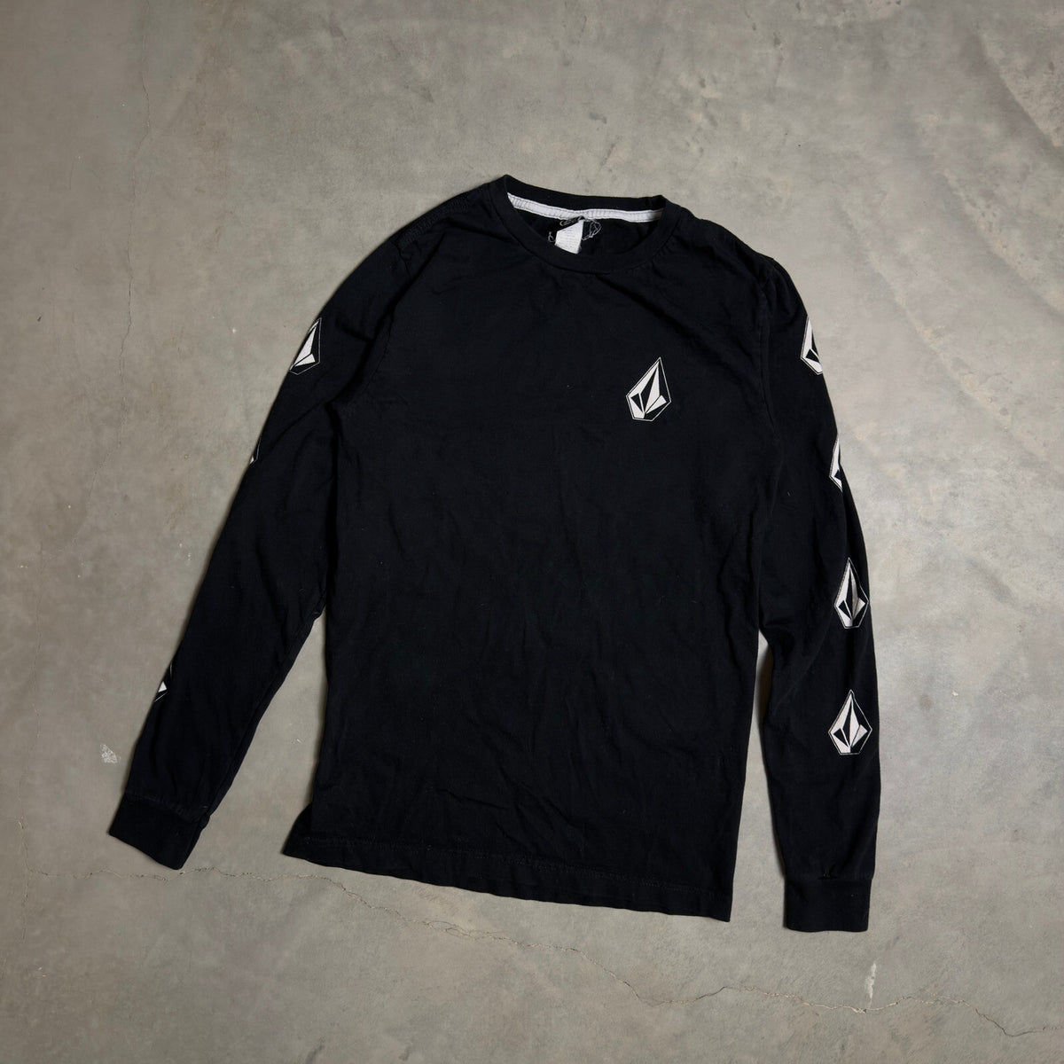 Volcom Long Sleeve Graphic T-Shirt Mens S Black Skate Tee