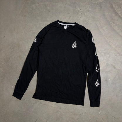Volcom Long Sleeve Graphic T-Shirt Mens S Black Skate Tee