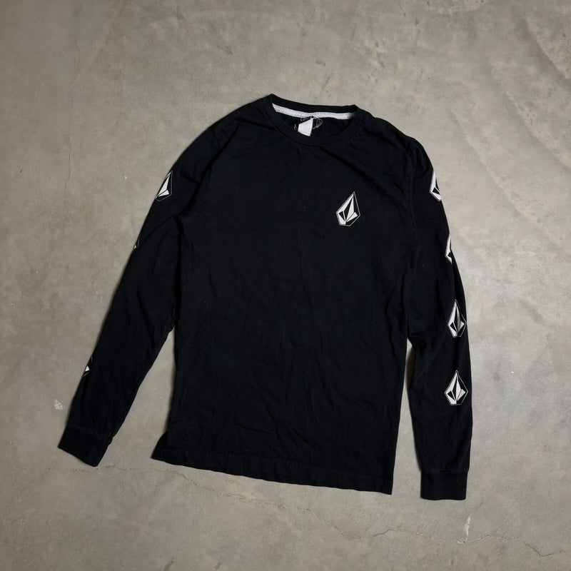 Volcom Long Sleeve Graphic T-Shirt Mens S Black Skate Tee