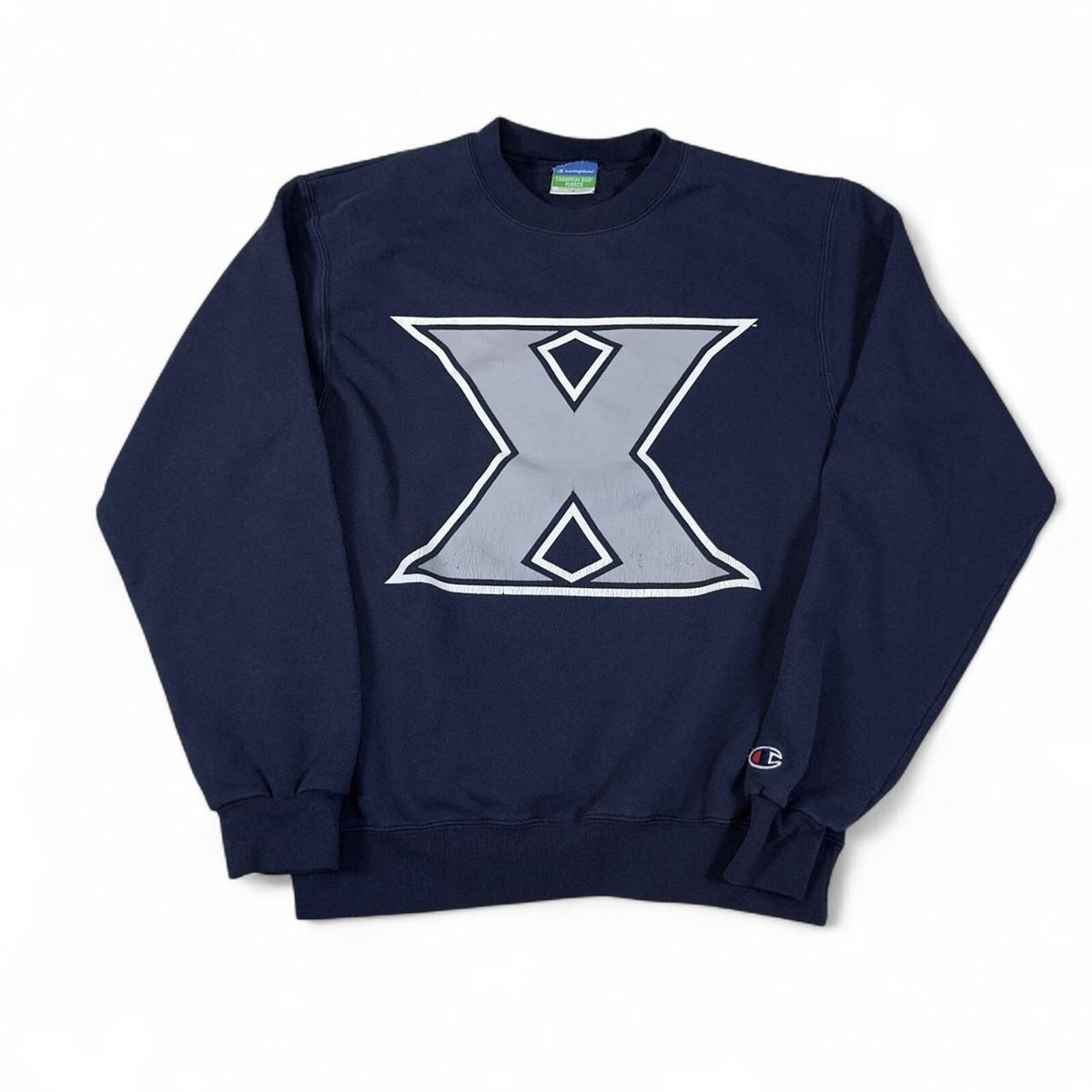 Vintage Y2K Champion Xavier Sweatshirt Men S Navy Collegiate