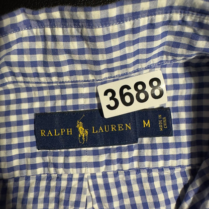 Ralph Lauren Gingham Shirt Mens M Blue White