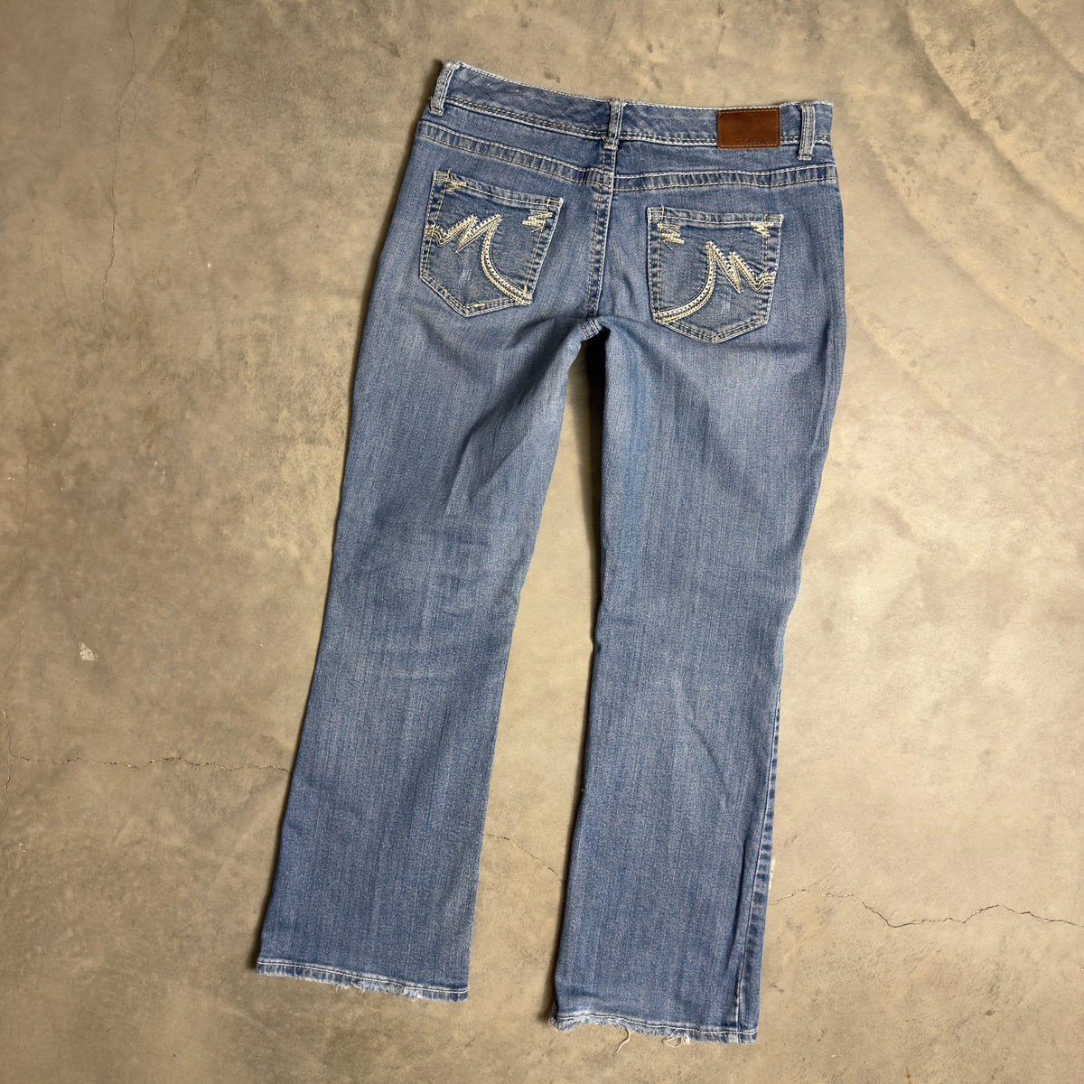Maurices Baggy Bootcut Jeans Womens 7/8 Short Blue
