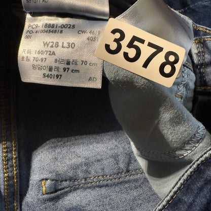 Levi's 711 Skinny Jeans Womens 28x30 Dark Wash