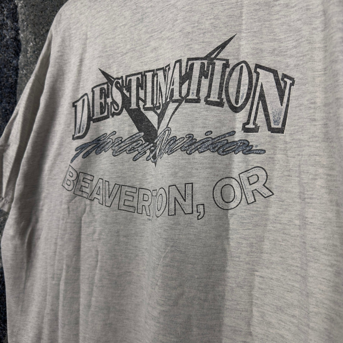 Vintage 2000 Harley Davidson Tee Mens XL Gray Beaverton OR
